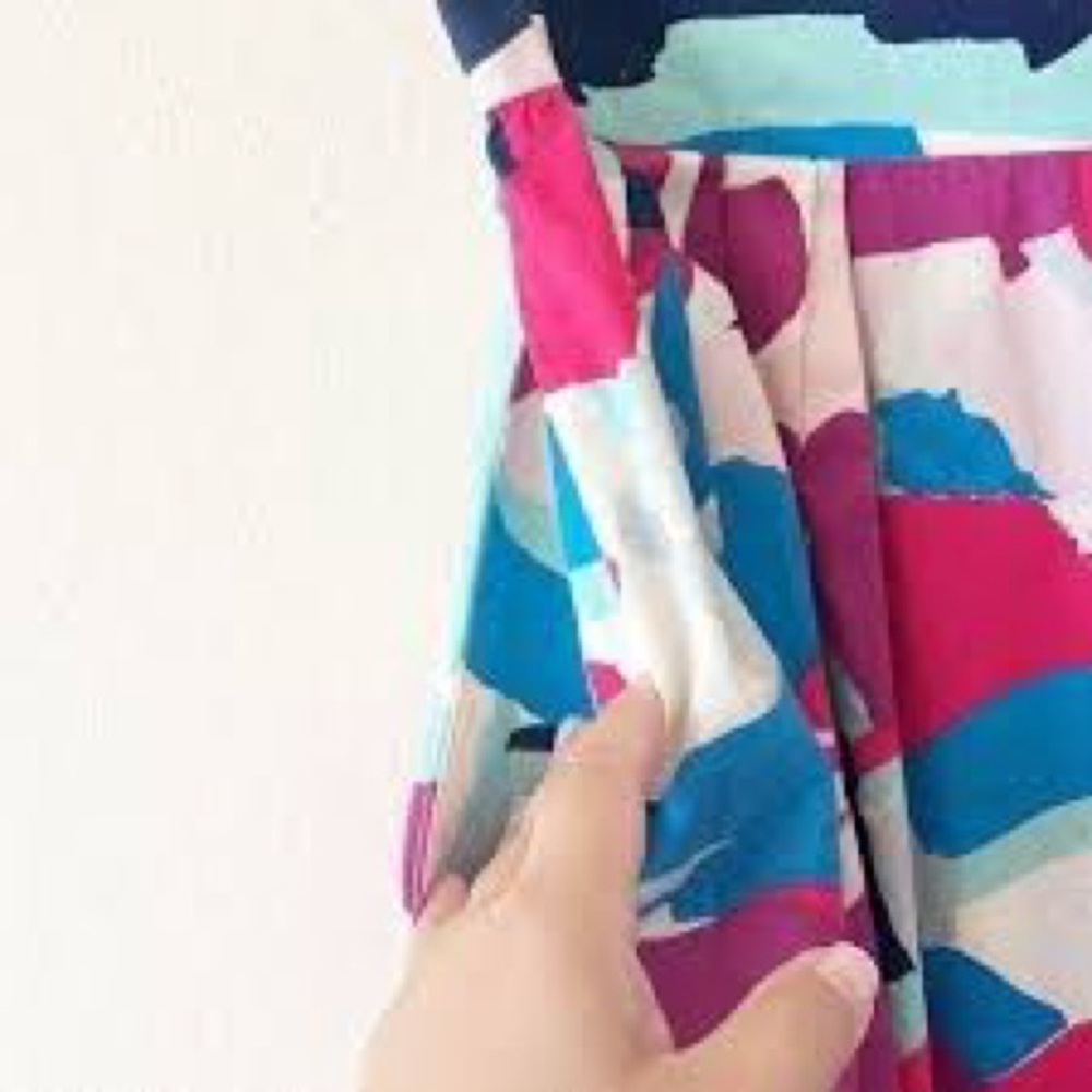 ModCloth Vintage EmilyandFin Floral High Waist Midi Skirt- Size 14 - Picture 5 of 11